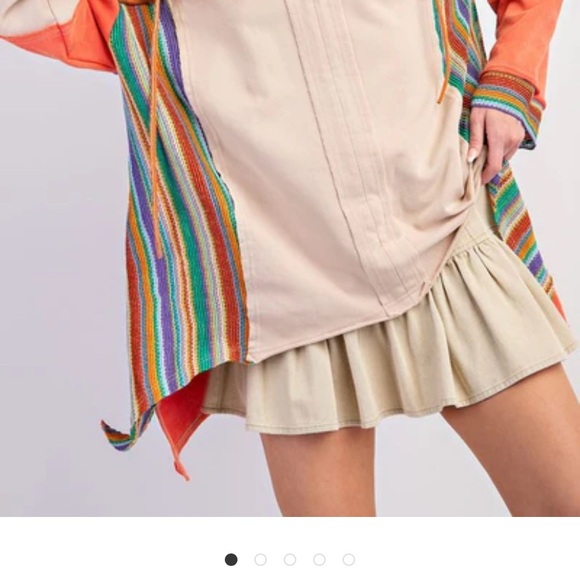 Easel Multicolor Patchwork Hoodie - Picture 3 of 3